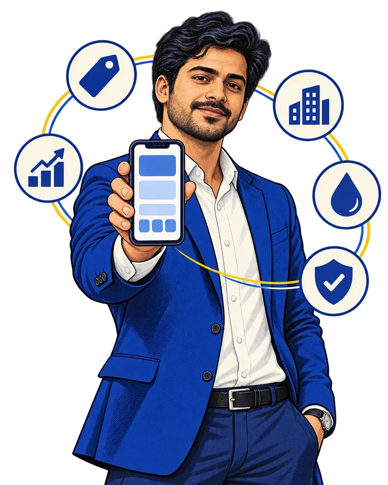 Relai partner using a mobile intelligence layer with property, market, water and verification tools